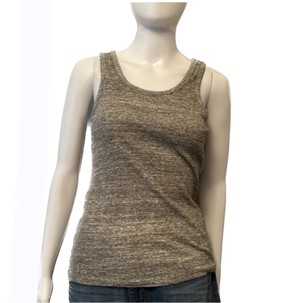 I Jeans by Buffalo Gray Tank Size Large studded rhinestones city chic glam